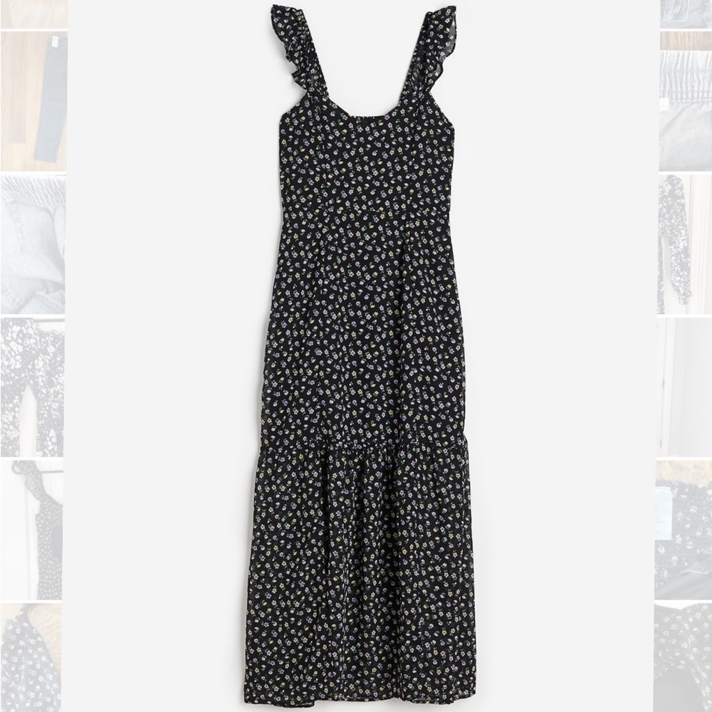 H&M OPEN-BACKED CHIFFON DRESS